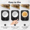 imageUltrean 2025 Version Food Scale LED Digital Kitchen Scale Weight Grams and Ounces for Baking Cooking and Meal Prep 6 Units with Tare Function 11lb Batteries IncludedCarbon Black