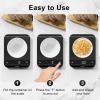 imageUltrean 2025 Version Food Scale LED Digital Kitchen Scale Weight Grams and Ounces for Baking Cooking and Meal Prep 6 Units with Tare Function 11lb Batteries IncludedBrushed Black