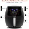 imageUltrean 58 Quart Air Fryer Electric Hot Air Fryers Oilless Cooker with 10 Presets Digital LCD Touch Screen Nonstick Basket 1700W UL Listed