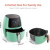 imageUltrean 58 Quart Air Fryer Large Family Size Electric Hot Air Fryers Oilless Cooker with 10 Presets Digital LCD Touch Screen Nonstick Basket 1700W UL Listed Green
