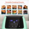 imageUltrean 58 Quart Air Fryer Large Family Size Electric Hot Air Fryers Oilless Cooker with 10 Presets Digital LCD Touch Screen Nonstick Basket 1700W UL Listed Green