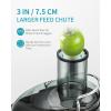 imageUltrean Juicer Machine 800w Juicer with Big Mouth 3 Feed Chute Dual Speeds Centrifugal Juice Maker for Fruits and Veggies Easy to Clean and BPA Free