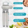 imageUltrean Manual Can Opener Bottle Opener Heavy Duty Stainless Steel Smooth Edge Manual Hand Held Can Opener With Soft Touch Handle Rust Proof Oversized Handheld Easy Turn Knob BlackLight Gray