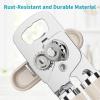 imageUltrean Manual Can Opener Bottle Opener Heavy Duty Stainless Steel Smooth Edge Manual Hand Held Can Opener With Soft Touch Handle Rust Proof Oversized Handheld Easy Turn Knob Blackapricot yellow
