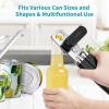 imageUltrean Manual Can Opener Bottle Opener Heavy Duty Stainless Steel Smooth Edge Manual Hand Held Can Opener With Soft Touch Handle Rust Proof Oversized Handheld Easy Turn Knob BlackBlack