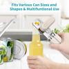 imageUltrean Manual Can Opener Bottle Opener Heavy Duty Stainless Steel Smooth Edge Manual Hand Held Can Opener With Soft Touch Handle Rust Proof Oversized Handheld Easy Turn Knob Blackapricot yellow