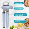 imageUltrean Manual Can Opener Bottle Opener Heavy Duty Stainless Steel Smooth Edge Manual Hand Held Can Opener With Soft Touch Handle Rust Proof Oversized Handheld Easy Turn Knob BlackBlue