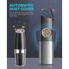 imageUltrean Pepper Grinder Rechargeable Gravity Salt and Pepper Grinder with 6 Adjustable Coarseness LED Light OneHand Automatic Operation Stainless Steel Gifts for Fathers Day