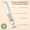 imageUltrean Pepper Grinder Rechargeable Salt and Pepper Grinder with 6 Adjustable Coarseness LED Light OneHand Automatic Operation BlackBright White