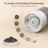 imageUltrean Pepper Grinder Rechargeable Salt and Pepper Grinder with 6 Adjustable Coarseness LED Light OneHand Automatic Operation BlackBright White