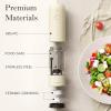imageUltrean Pepper Grinder Rechargeable Salt and Pepper Grinder with 6 Adjustable Coarseness LED Light OneHand Automatic Operation BlackBrownCream