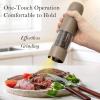 imageUltrean Pepper Grinder Rechargeable Salt and Pepper Grinder with 6 Adjustable Coarseness LED Light OneHand Automatic Operation BlackBrownCream