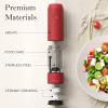 imageUltrean Pepper Grinder Rechargeable Salt and Pepper Grinder with 6 Adjustable Coarseness LED Light OneHand Automatic Operation BlackCrimson Red