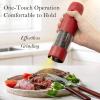 imageUltrean Pepper Grinder Rechargeable Salt and Pepper Grinder with 6 Adjustable Coarseness LED Light OneHand Automatic Operation BlackCrimson Red
