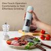imageUltrean Pepper Grinder Rechargeable Salt and Pepper Grinder with 6 Adjustable Coarseness LED Light OneHand Automatic Operation BlackLight Blue
