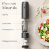 imageUltrean Pepper Grinder Rechargeable Salt and Pepper Grinder with 6 Adjustable Coarseness LED Light OneHand Automatic Operation BlackStarry Gray