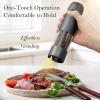 imageUltrean Pepper Grinder Rechargeable Salt and Pepper Grinder with 6 Adjustable Coarseness LED Light OneHand Automatic Operation BlackStarry Gray