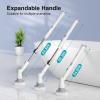 imageUltrean Spin Brush Cordless Electric Spin Scrubber with 4 Replaceable Brush Heads Adjustable Extension Handle 2 Speed Shower Scrubber for Cleaning Bathroom Tile Floor TubWhite