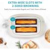 imageUltrean Toaster 2 Slice with ExtraWide Slot for Toasting Bagels Breads Waffles ampamp More Stainless Steel Material with Removable Crumb Tray 6 Browning SettingsCream