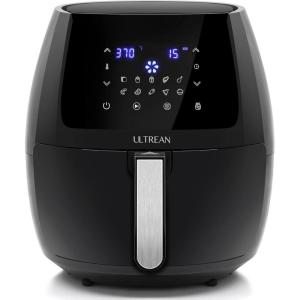 imageUltrean 58 Quart Air Fryer Electric Hot Air Fryers Oilless Cooker with 10 Presets Digital LCD Touch Screen Nonstick Basket 1700W UL Listed