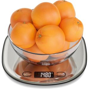 imageUltrean High Capacity Food Scale 33lb Rechargeable Digital Kitchen Scale with LCD Display Slim ampamp Lightweight Design 1g Precise Graduation Weight Grams and Ounces for Cooking Baking ampamp Meal Prep