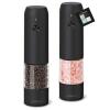 imageUltrean 2025 Version Food Scale and Pepper Grinder Rechargeable Salt and Pepper Grinder with 6 Adjustable Coarseness LED Light