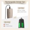 imageUltrean Electric Salt and Pepper Grinder Set with Striped