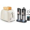 imageUltrean 2 Slice Toaster ampamp Rechargeable Electric Salt and Pepper Grinder Set