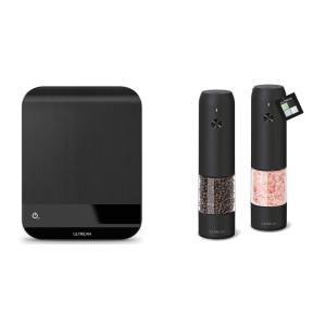 imageUltrean 2025 Version Food Scale and Pepper Grinder Rechargeable Salt and Pepper Grinder with 6 Adjustable Coarseness LED Light
