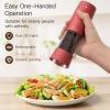 imageUltrean Electric Salt and Pepper Grinder Set Rechargeable Salt and Pepper Shakers 6 Adjustable Coarseness LED Light Kitchen Gadget ampamp Housewarming Gift Black ampamp White5Crimson Red