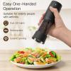 imageUltrean Electric Salt and Pepper Grinder Set Rechargeable Salt and Pepper Shakers 6 Adjustable Coarseness LED Light Kitchen Gadget ampamp Housewarming Gift Black ampamp White0Black