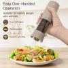 imageUltrean Electric Salt and Pepper Grinder Set Rechargeable Salt and Pepper Shakers 6 Adjustable Coarseness LED Light Kitchen Gadget ampamp Housewarming Gift Black ampamp White4Brown