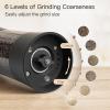 imageUltrean Electric Salt and Pepper Grinder Set Rechargeable Salt and Pepper Shakers 6 Adjustable Coarseness LED Light Kitchen Gadget ampamp Housewarming Gift Black ampamp White1Black  White