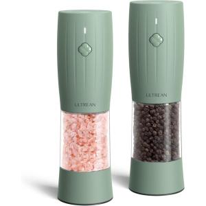 imageUltrean Electric Salt and Pepper Grinder Set Rechargeable Salt and Pepper Shakers 6 Adjustable Coarseness LED Light Kitchen Gadget ampamp Housewarming Gift Black ampamp White3Sage