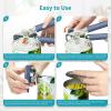 imageUltrean Manual Can Opener Bottle Opener Heavy Duty Stainless Steel Smooth Edge Manual Hand Held Can Opener With Soft Touch Handle Rust Proof Oversized Handheld Easy Turn Knob GrayNavy Blue