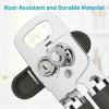 imageUltrean Manual Can Opener Bottle Opener Heavy Duty Stainless Steel Smooth Edge Manual Hand Held Can Opener With Soft Touch Handle Rust Proof Oversized Handheld Easy Turn Knob GrayGray