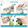 imageUltrean Manual Can Opener Bottle Opener Heavy Duty Stainless Steel Smooth Edge Manual Hand Held Can Opener With Soft Touch Handle Rust Proof Oversized Handheld Easy Turn Knob GrayGreen