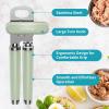imageUltrean Manual Can Opener Bottle Opener Heavy Duty Stainless Steel Smooth Edge Manual Hand Held Can Opener With Soft Touch Handle Rust Proof Oversized Handheld Easy Turn Knob GrayGreen