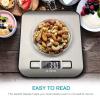imageUltrean Smart Food Kitchen Scale with Nutritional Calculator Free App for Macro ampamp Calorie Tracking AI Scan Digital Grams and Ounces for Weight Loss Rechargeable Stainless Steel 33lbMedium