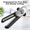 imageUltrean Manual Can Opener Bottle Opener Thickened HeavyDuty Stainless Steel Construction Durable and Built to Last Smooth Edge Ergonomic Handles Rust Resistant Oversized EasyTurn KnobBlackSilver
