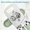 imageUltrean Manual Can Opener Bottle Opener Thickened HeavyDuty Stainless Steel Construction Durable and Built to Last Smooth Edge Ergonomic Handles Rust Resistant Oversized EasyTurn KnobBlackGreen