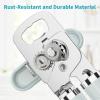 imageUltrean Manual Can Opener Bottle Opener Thickened HeavyDuty Stainless Steel Construction Durable and Built to Last Smooth Edge Ergonomic Handles Rust Resistant Oversized EasyTurn KnobBlackMint Green