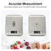 imageUltrean Smart Food Kitchen Scale with Nutritional Calculator Free APP for Calorie amp Macro Tracking AI Powered Goal Progress Digital Calorie Scale for Weight Loss Stainless Steel 22lbLargeDigital