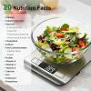 imageUltrean Smart Food Kitchen Scale with Nutritional Calculator Free APP for Calorie amp Macro Tracking AI Powered Goal Progress Digital Calorie Scale for Weight Loss Stainless Steel 22lbLargeSmart