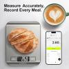 imageUltrean Smart Food Kitchen Scale with Nutritional Calculator Free APP for Calorie amp Macro Tracking AI Powered Goal Progress Digital Calorie Scale for Weight Loss Stainless Steel 22lbLargeSmart