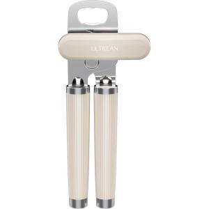 imageUltrean Manual Can Opener Bottle Opener Thickened HeavyDuty Stainless Steel Construction Durable and Built to Last Smooth Edge Ergonomic Handles Rust Resistant Oversized EasyTurn KnobBlackApricot Yellow