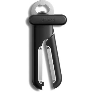 imageUltrean Manual Can Opener Bottle Opener Thickened HeavyDuty Stainless Steel Construction Durable and Built to Last Smooth Edge Ergonomic Handles Rust Resistant Oversized EasyTurn KnobBlackSilver